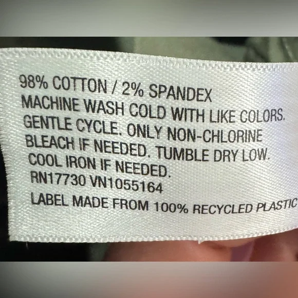 Olive Wide Leg Pants High Rise Tie Waist Women Size 6 Casual Boho - Picture 7 of 7